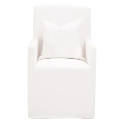 Valencia Slipcover Arm Chair With Casters