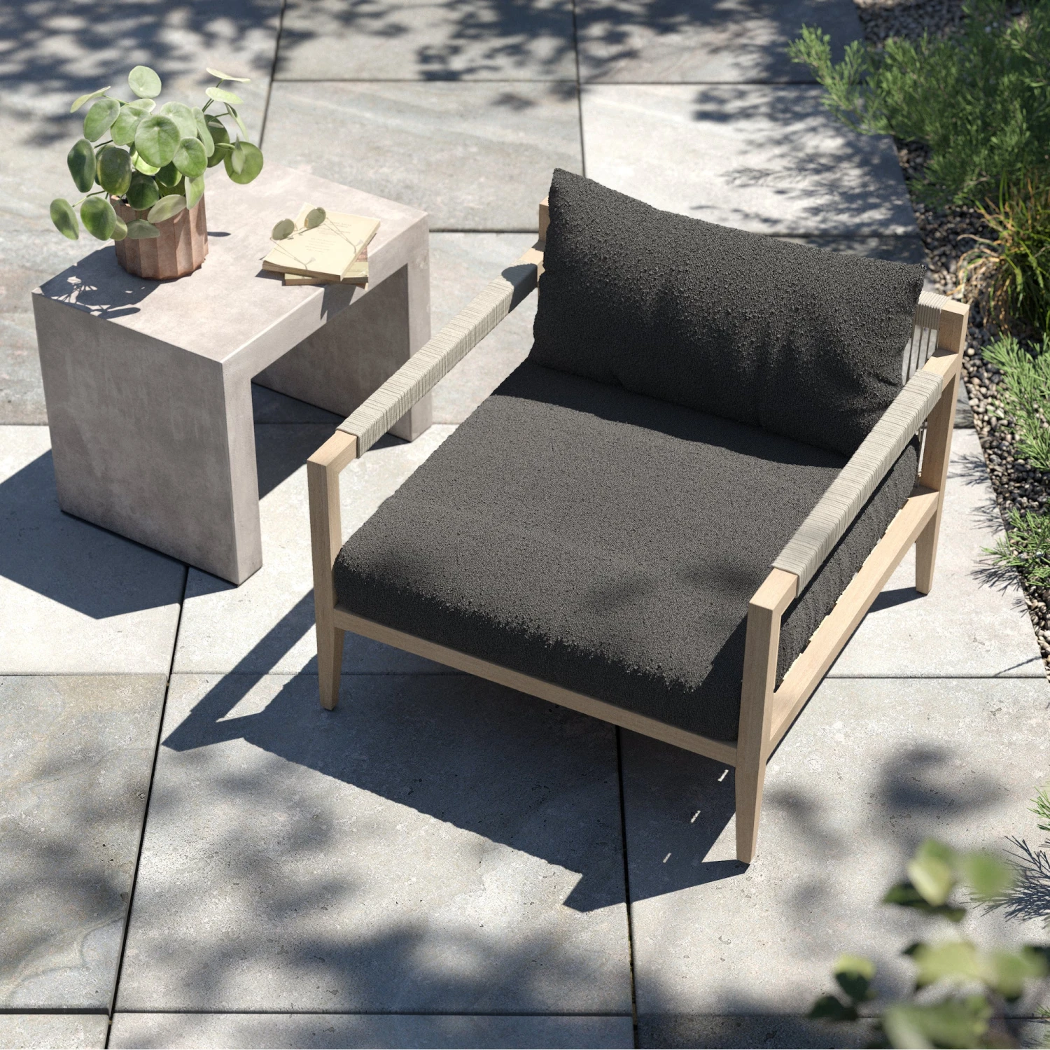 Sherwood Outdoor Chair, Washed Brown - Image 3